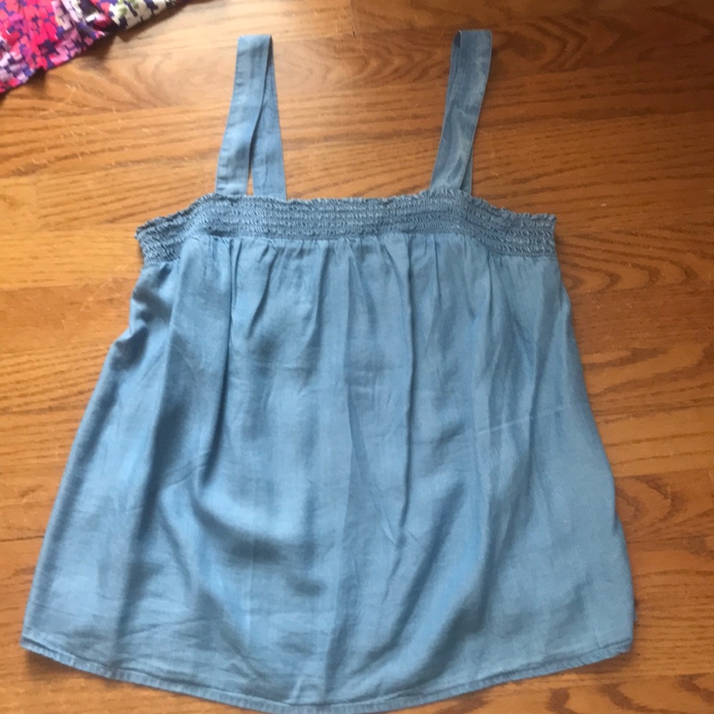 Blue stretchy tank